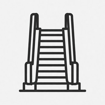 Escalator Icon Illustration
