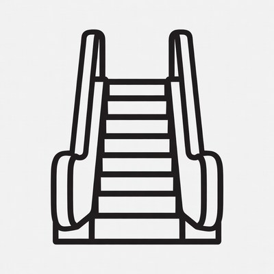 Escalator icon illustration