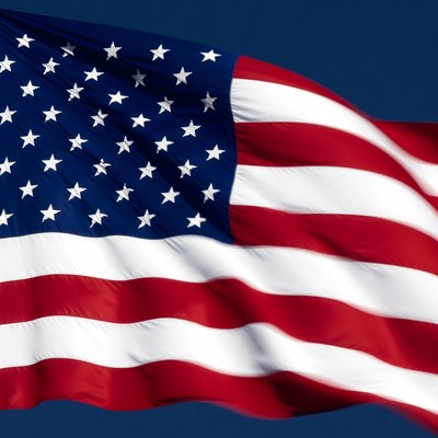 Waving American Flag