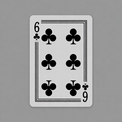 Six of Clubs Playing Card