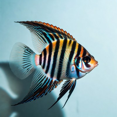 Colorful Striped Angelfish