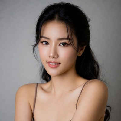 Beautiful Asian woman smiling
