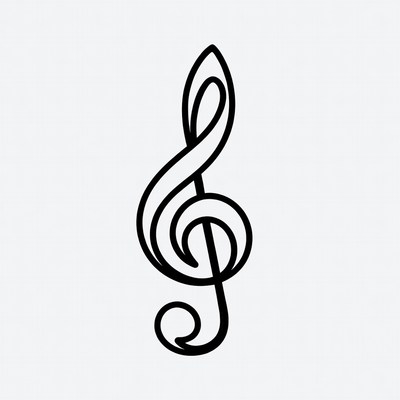 Treble Clef Outline Icon