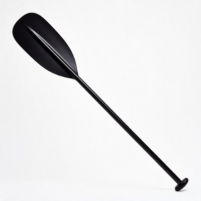 Black kayak paddle isolated