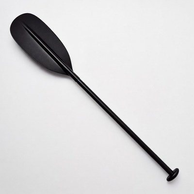 Black kayak paddle isolated