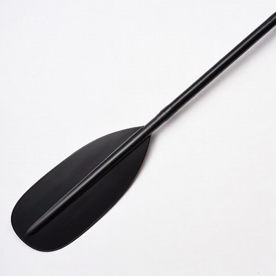 Black canoe paddle isolated