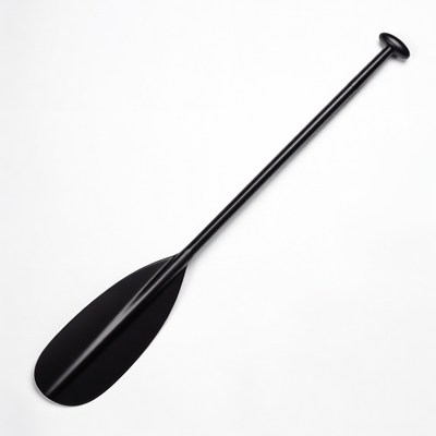 Black kayak paddle isolated