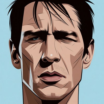 Tom Cruise illustration portrait