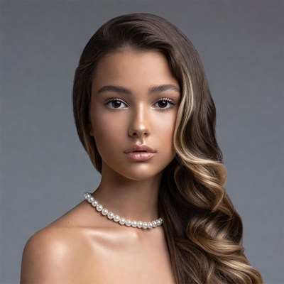 Young woman with pearl necklace