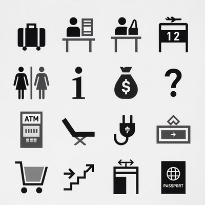 Airport Icons Set