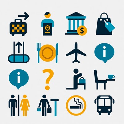 Travel and Service Flat Icons Set