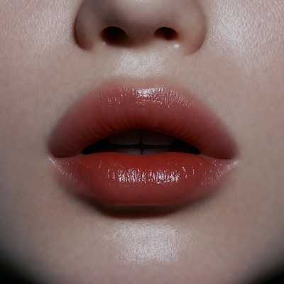 Close-up of woman's red lips
