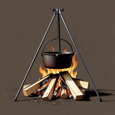 Campfire with Dutch Oven