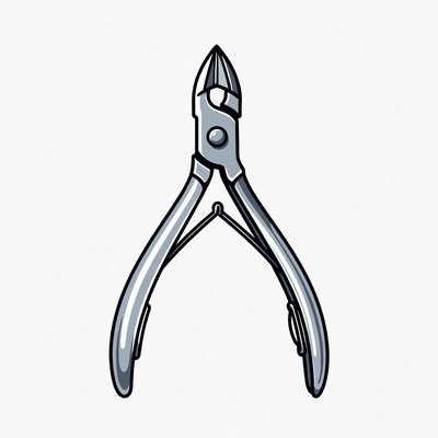 Silver Diagonal Cutters Illustration