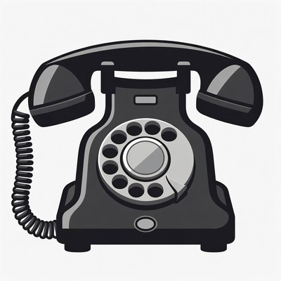 Black Rotary Dial Phone