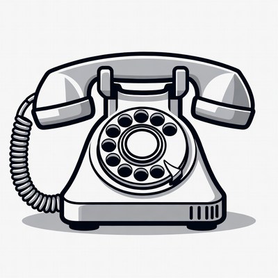 Vintage Rotary Phone Illustration