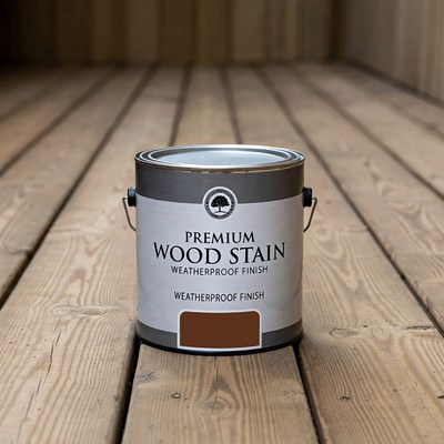 Premium Weatherproof Wood Stain Can