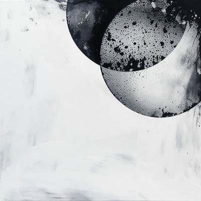 Overlapping Black Ink Circles