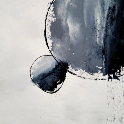 Abstract Gray Overlapping Circles