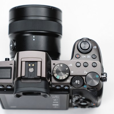 Sony Alpha Mirrorless Camera Top View