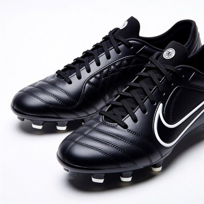 Black Nike Tiempo Soccer Cleats