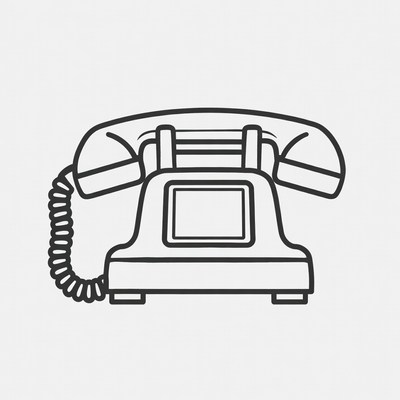 Vintage Rotary Phone Illustration
