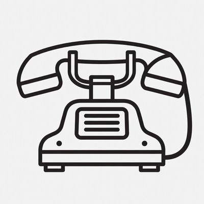 Vintage Rotary Phone Icon
