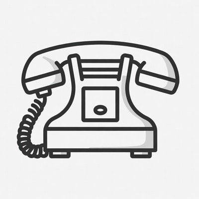 Vintage Rotary Phone Illustration