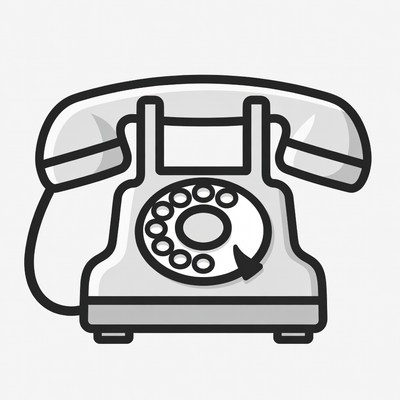 Vintage Rotary Phone Illustration