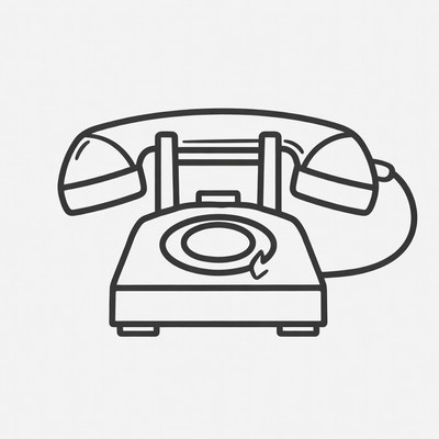 Vintage rotary phone illustration
