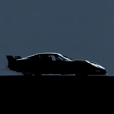 Race Car Silhouette Speeding