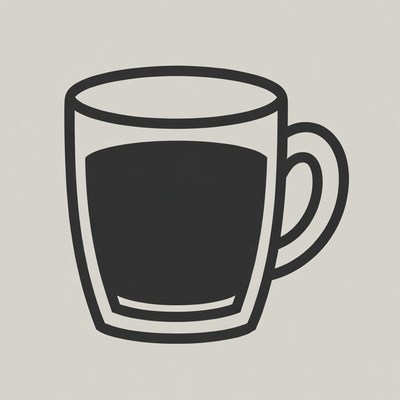 Glass of black liquid