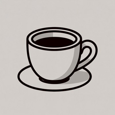 Coffee cup on saucer