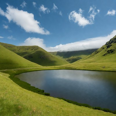 Green Valley Lake with Mountains
