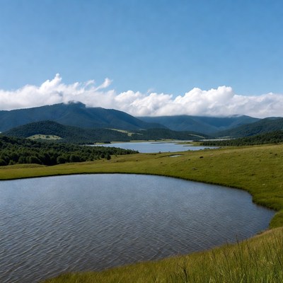 Mountain Lake in Green Valley