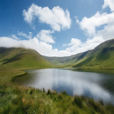 Green Valley Lake with Mountains