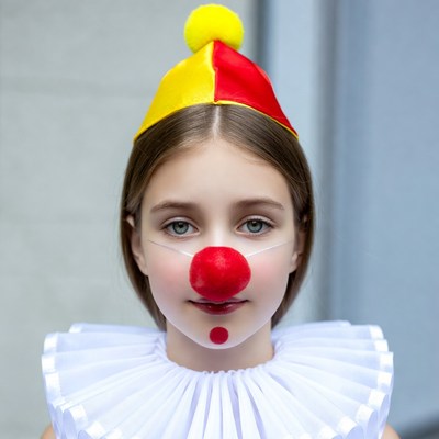 Girl in Clown Costume