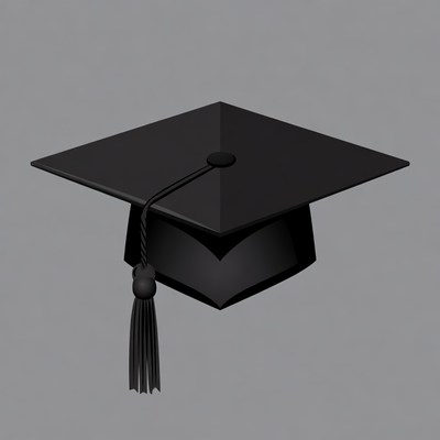 Black graduation cap illustration