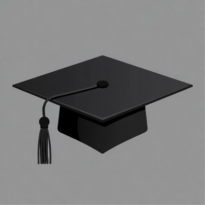 Black graduation cap illustration