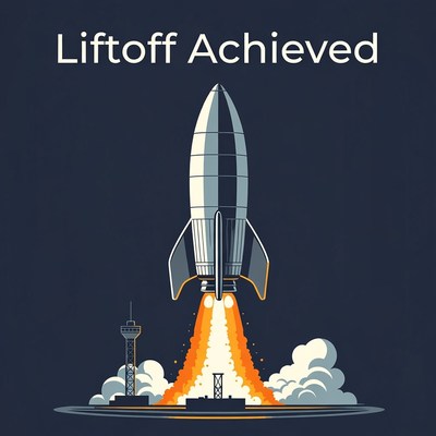 Rocket Liftoff Achieved Illustration
