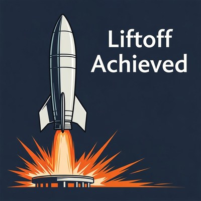 Rocket Liftoff Achieved Illustration