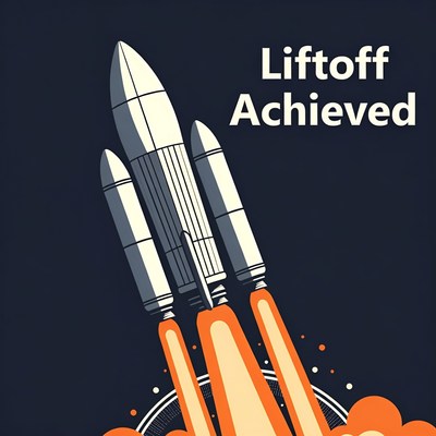 Rocket Liftoff Achieved Illustration