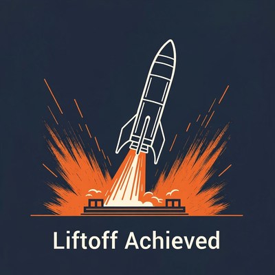 Rocket Liftoff Illustration