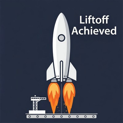 Rocket Liftoff Achieved Illustration