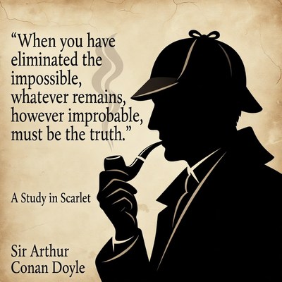Sherlock Holmes Quote Illustration