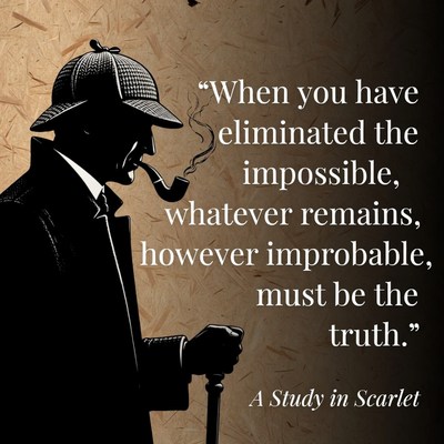 Sherlock Holmes silhouette quote
