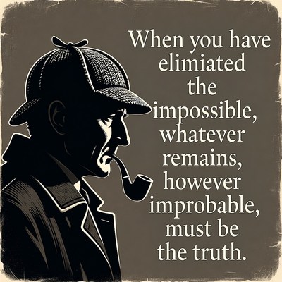 Sherlock Holmes Quote Illustration