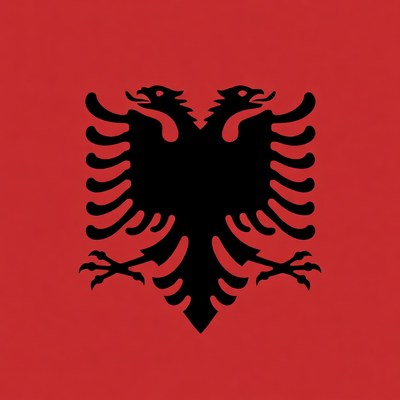Albanian Double-Headed Eagle Flag