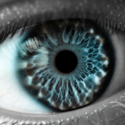 Close-up blue human eye