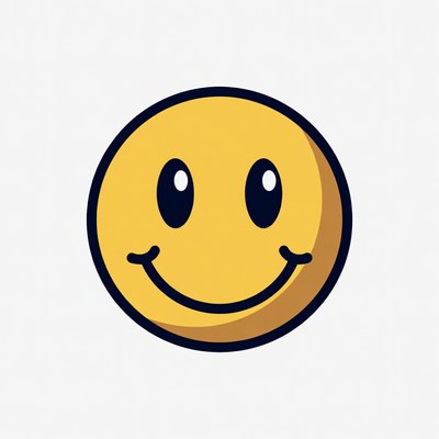 Smiling Yellow Cartoon Face